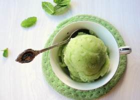 Sorbet menthe fraiche du jardin