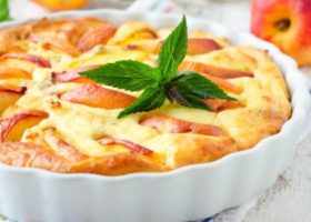 Clafouti peches menthe