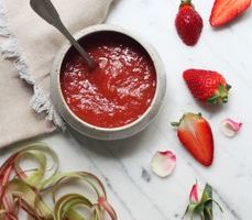 Compote rhubarbe et fraises