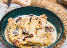 Poulet aux morilles